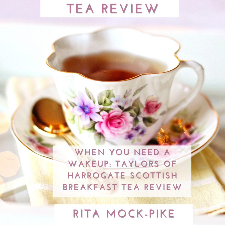 Scottish Breakfast tea review - tea in pink and white floral teacup