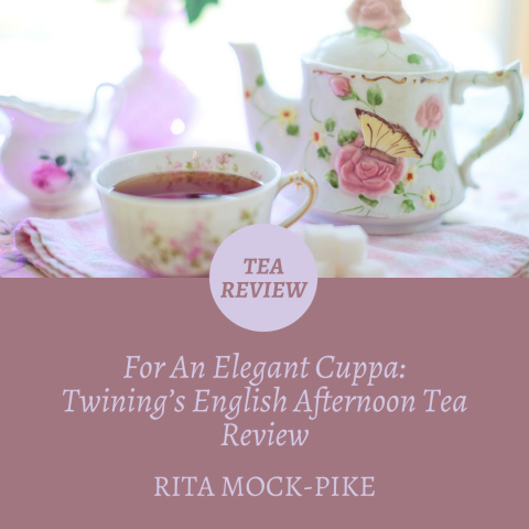 Tea set in pink with butterflies - Twinings English Afternoon Tea review