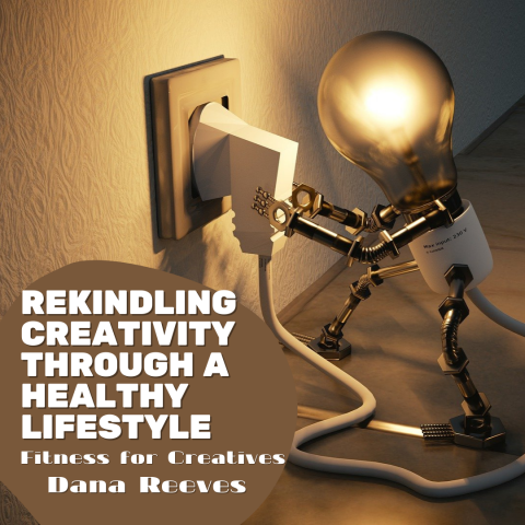 Lightbulb plugging itself into a wall socket - rekindling creativity through healthy lifestyle