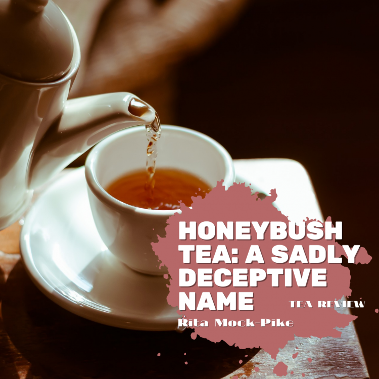 Teacup with herbal tea being poured into it - honeybush tea review