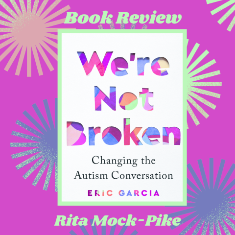 Cover of book "We're Not Broken" in vibrant colored text