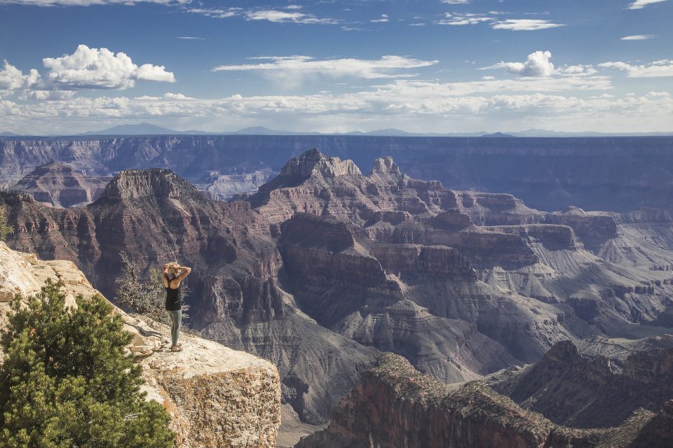 Music- woman overlooking the grand canyon
