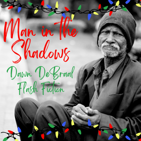 Man in the shadows Christmas story cover