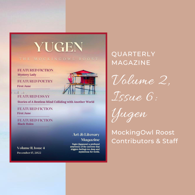 Image of the Yugen cover for the MockingOwl Roost magazine