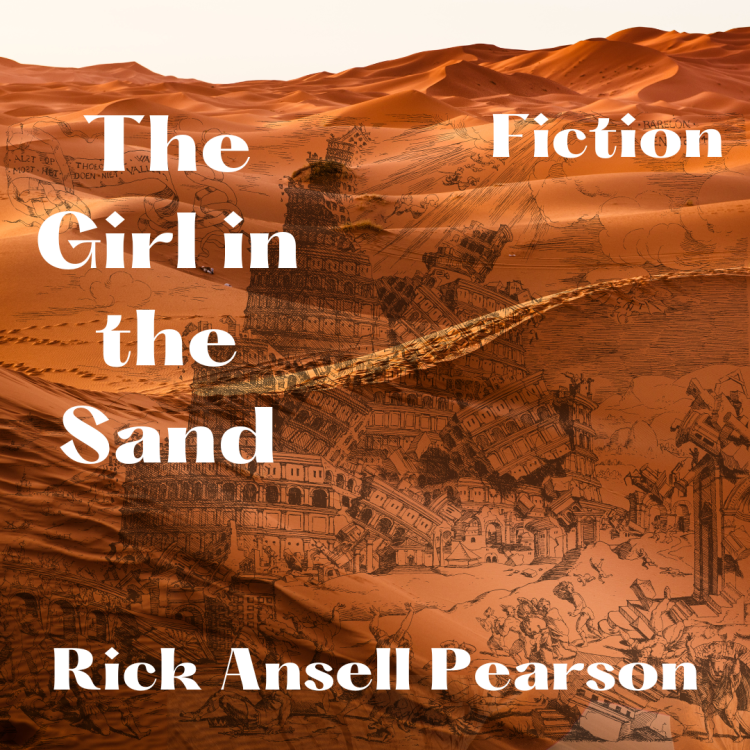 Sand dunes with ruins - The Girl in the Sand cover