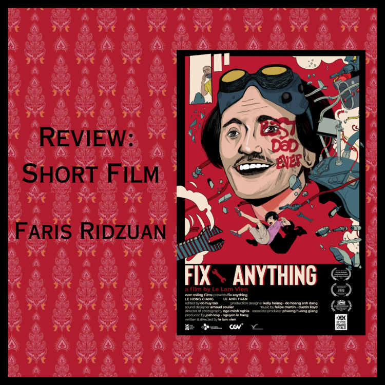 Fix Anything film review cover - man wearing pilot goggles on poster