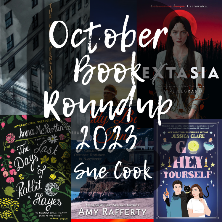 October books roundup list cover with book covers for Halloween, Breast Cancer awareness, and more