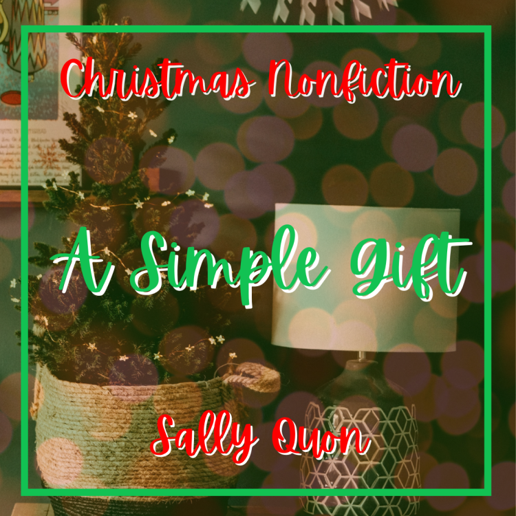 Small Christmas tree on table - A Simple Gift holiday nonfiction story
