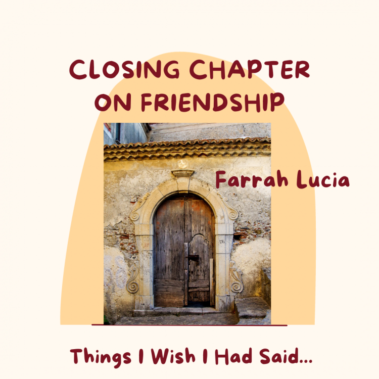 Things I wish I had said - image cover for "closing chapter on friendship"