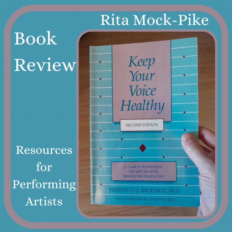 photo of book cover - Keep Your Voice Healthy - in teal and beige-pink