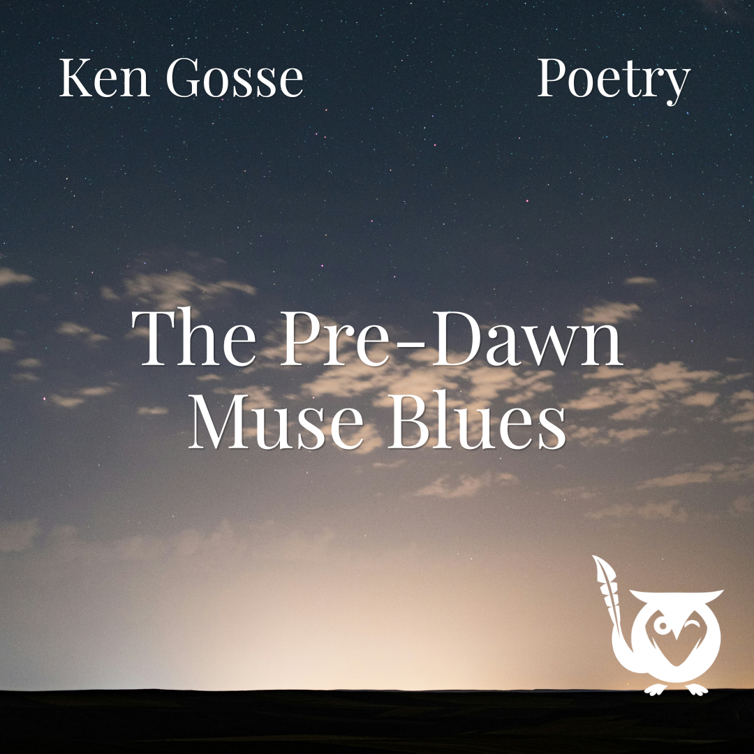 The_Pre-Dawn_Muse_Blues_ Image of the sky over a field, just as dawn begins to ripen. TEXT: The Pre-Dawn Muse Blues - Ken Gosse - Poetry